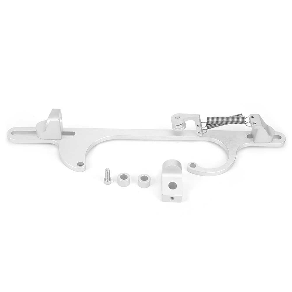 Throttle Cable Bracket For 440 Throttle Cable Fuel Brackets Throttle Cable Bracket Set - 2pcs Adjustable Chrome Mount For SBC BBC Holley Carburetors Holley Carburetor Parts Throttle Cable Brackets