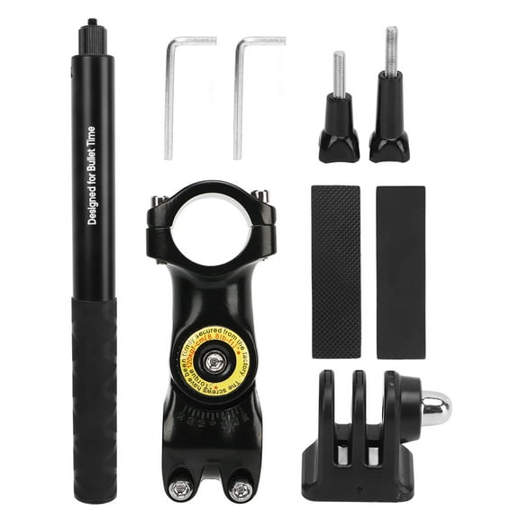 Neyseki PULUZ Bike Handlebar Camera Clamp Pipe Camera Holder Mount Motorcycle Guard Bar Bracket with Selfie Stick