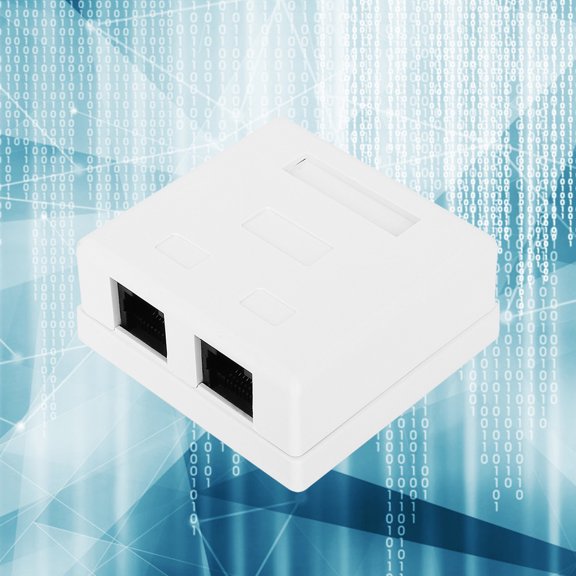 Neyseki RJ45-8P8C Cat 6 Dual-Port Networks Connector Surface Mounted Desktop Information Junction Box