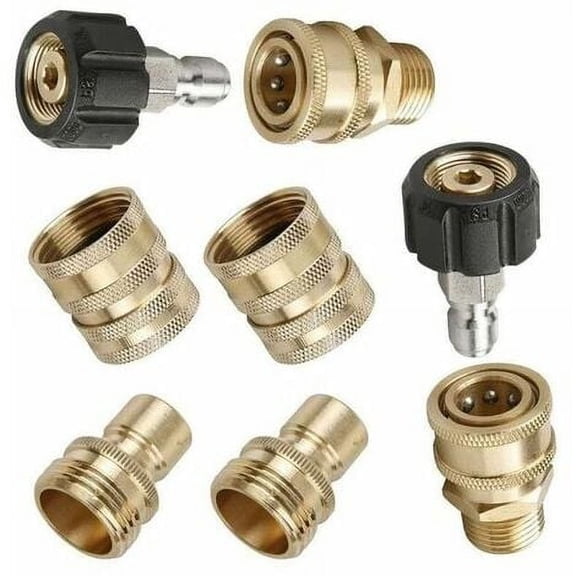 Neyseki SENRISE 8pcs M22 14mm Pressure Washer Adapter Quick Release Garden Hose Connector
