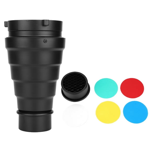 Neyseki Snoot Honeycomb Grid Light Beam Tube Bowens Mount Filter for Studio Strobe Flash