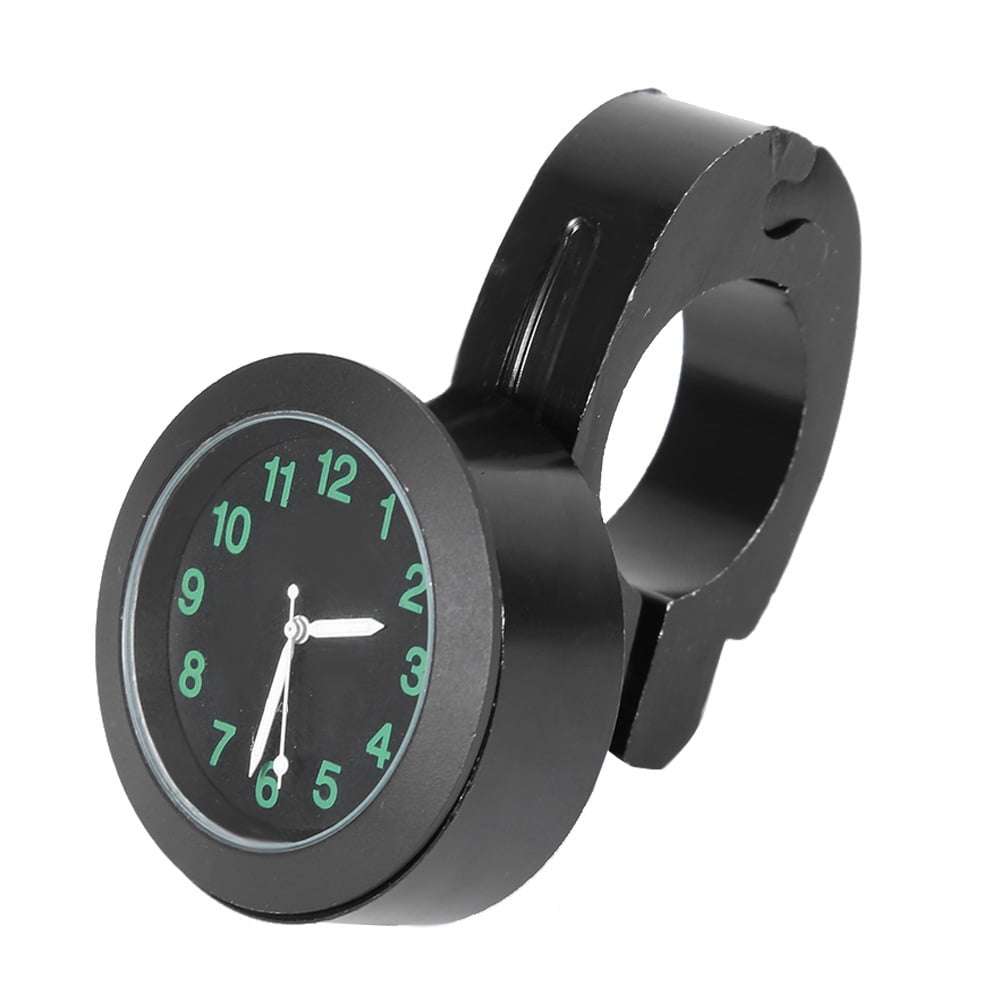 Neyseki Universal Motorcycle Handlebar Mount Clock Metal Hand Grip Bar Watch Accessory (Black)