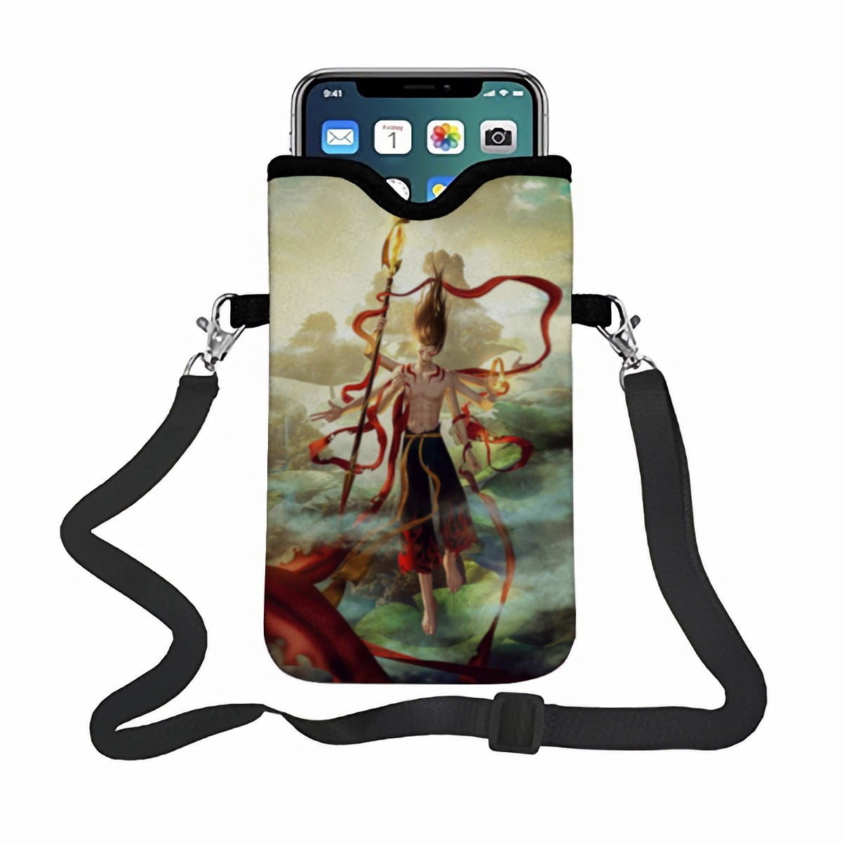 Nature's Nexus Black Mobile Phone Chest Bag