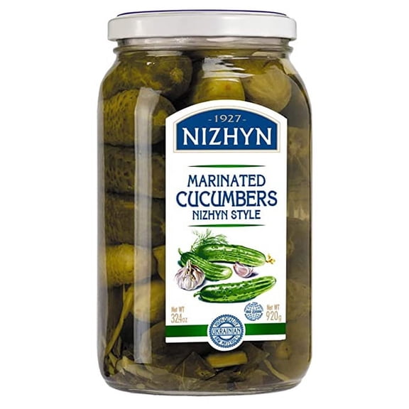 Nezhin Marinated cucumbers, No Preservatives, Fresh Ingredients 920gr Pack of 1