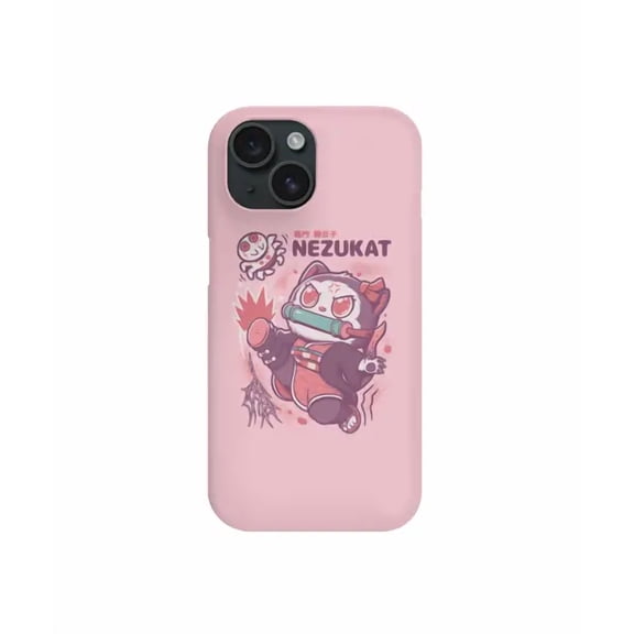 Nezukat Funny Cat Nezuko Demon Slayer Anime Parody G333 Compatible Phone Case for iPhone 17, 16, 15, 14, 13, 12, and 11 Pro Max