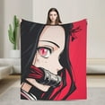 thumbnail image 1 of Nezuko Cute Anime Blanket Soft Warm Flannel Throw Blanket for Bedroom Living Room Dorm All Season 50x60 Nezuko-7, 1 of 5
