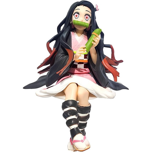 Nezuko Kamado Action Figure Eating Rice Balls Series Demon Figures Monster Slayer Ghost Slayer Collection Toys Car Desk Decor