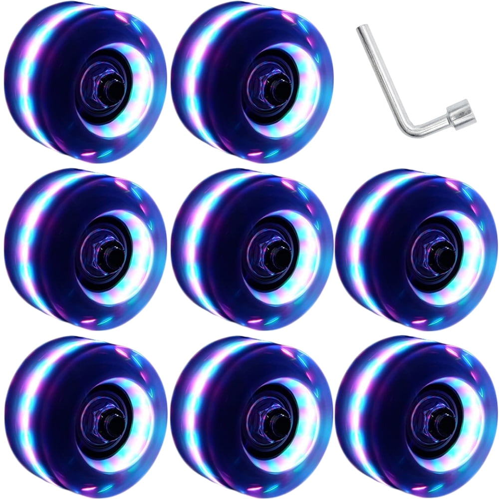 Nezylaf 8 Pack 78A Light up Roller Skate Wheels 32 x 58mm, Luminous