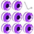 thumbnail image 1 of Nezylaf 8 Pack 78A Light up Roller Skate Wheels 32 x 58mm, Luminous Skate Wheels with Bearings Installed for Indoor or Outdoor Double Row Skating and Skateboard Accessories, 1 of 7