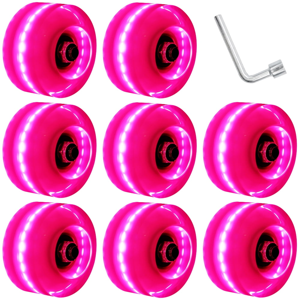 Nezylaf 8 Pack 78A Light up Roller Skate Wheels 32 x 58mm, Luminous