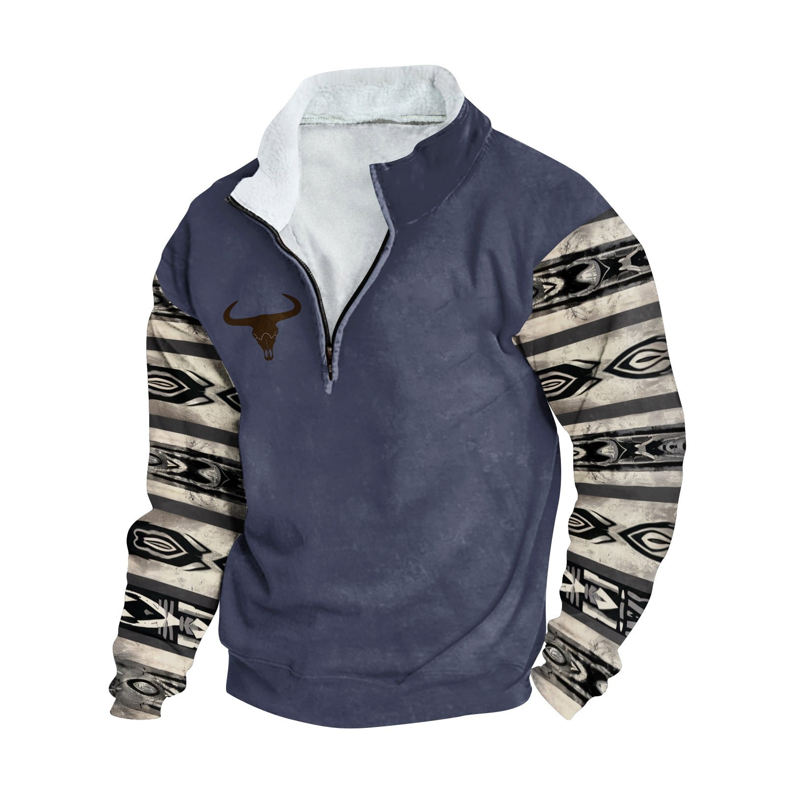 Polo Ralph Lauren LUXURY JERSEY QUARTER ZIP PULLOVER - Felpa - black/multicolore