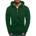 thumbnail image 1 of Nfhtoj Men Hoodies Casual Winter Hoodies for Men with Zip Pockets Full Zip Up Long Sleeve Sweatshirt Sports Hooded Jacket Full Zip Hoodies for Men, 1 of 5
