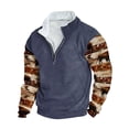 thumbnail image 1 of Nfhtoj Men's Aztec Western Sweatshirt 1/4 Zip Up Pullover Jackets Cowboy Warm Hoodie Shirt Stand Collar Casual Long Sleeve Western Country Sweatshirts, 1 of 3