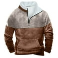 thumbnail image 1 of Nfhtoj Men's Western Jacket Cowboy Print Pullover 1/4 Zip Stand Collar Long Sleeve Country Sweatshirts for Men Western Hoodies for Men, 1 of 3