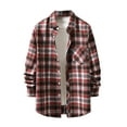 thumbnail image 1 of Nfhtoj Mens Flannel Shirts Men's Plaid Flannel Shirts Long Sleeve Regular Fit Button Down Causal Shirts Lightweight Fall Shacket Jacket for Men, 1 of 4