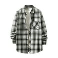 thumbnail image 1 of Nfhtoj Mens Flannel Shirts Mens Button Down Shirts Regular Fit Long Sleeve Casual Plaid Flannel Shirt for Men Lightweight Shacket Jacket, 1 of 3