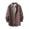 thumbnail image 1 of Nfhtoj Mens Plaid Shirt Long Sleeves Classic Flannel Shirt Button Down Shirt Jacket Tops Lightweight Shirts for Men, 1 of 3