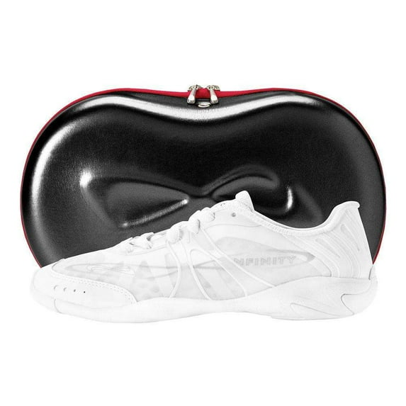 Nfinity Vengeance Cheer Shoe Size 4.5 | Competition & Varsity Cheer Gear | Adult & Youth Cheerleading Uniform Shoes | Cheerleader Supplies | Nfinity Signature Bubble Laces | White