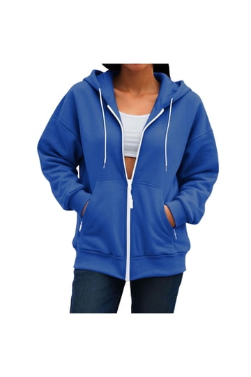 Blue Zip Up Hoodies