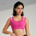 thumbnail image 1 of Nfurl High Support Sports Bras for Women,Running Bras for Women High Impact,Womens Bras no Wire,Workout Yoga Sport Bra Hot Pink M, 1 of 6