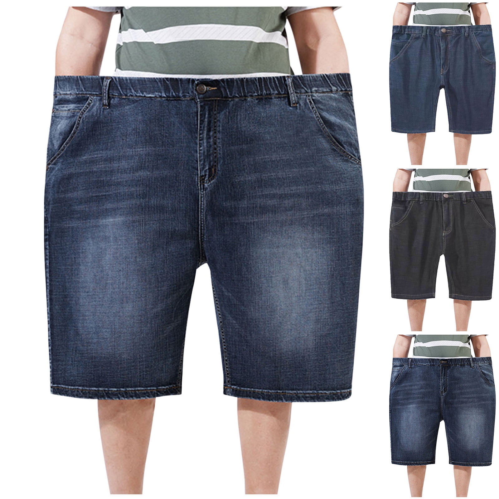 Men's Full Size Relaxed Fit Denim Shorts Plus Size