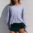 thumbnail image 1 of Nfurl Open Back Workout Crop Tops for Women Oversized Long Sleeve Yoga Shirts Backless Gym Athletic T-shirt Trendy Running Tee Blouses Purple XXL, 1 of 8
