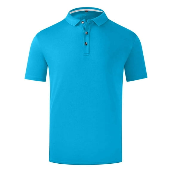 Nfurl Golf Shirts for Men Short Sleeve Big and Tall T Shirts Casual Sports Collared Tshirt Quicky Dry Shirt Blue XXXXL