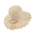 thumbnail image 1 of Nfurl Straw Hats for Women Beach Summer Sun Hats UV Protection Wide Brim Woven Straw Hats with Bow for Vacation Travel,Beige, 1 of 6