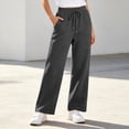 thumbnail image 1 of Nfurl Sweatpants for Women Straight Leg Pants with Pockets Elastic Waist Drawstring Solid Color Basic Sweat Pants Comfy Casual Sweatpant Dark Gray,XXXL, 1 of 6