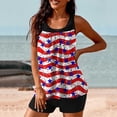 thumbnail image 1 of Nfurl Tankini Sets for Women Two Piece Tummy Control Swimsuits with Boyshorts Trendy Fourth of July Tankini Bathing Suits Summer Swimming Suits Pink,Size S, 1 of 5