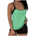 thumbnail image 1 of Nfurl Tankini Swimsuits for Women with Boy Shorts Tummy Control Modest Tankini Bathing Suits 2 Piece Ladies Swimwear Summer Vacation Mint Green L, 1 of 5