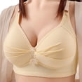 thumbnail image 1 of Nfurl Wireless Bras for Women Adjustable Strap Push up Full Coverage Bralettes Molded Cup Comfortable Everyday Bras Beige,40, 1 of 5