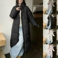 thumbnail image 1 of Nfurl Women Long Quilted Puffer Coats Long Sleeve Hooded Maxi Length Down Jackets Winter Warm Zip Up Coats Ladies Overcoats White L, 1 of 6