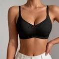 thumbnail image 1 of Nfurl Women's Jelly Wireless Bra Full Coverage Seamless Bras Push Up Support Lift No Underwire T-shirt Bra Breathable Everyday Bralettes Black,M, 1 of 5