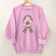 thumbnail image 1 of Nfurl Women's Pink Ribbon Graphic Breast Cancer Shirts Pullover Tops Crewneck Sweatshirts Breast Cancer Awareness Clothing Pink,XS, 1 of 5