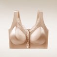 thumbnail image 1 of Nfurl Womens Bras Snap Front WIreless Bras for Seniors Women Push up Lace Bralettes Support Full Coverage Front Close Comfort Bra Khaki,XXL, 1 of 8