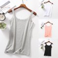 thumbnail image 1 of Nfurl Womens Camisole Tops Cute Lace Trim Basic Undershirts Breathable Soft Cotton Camisoles Stretch Slim Fit Layering Tees Casual Sleeveless Tank Top, 1 of 1