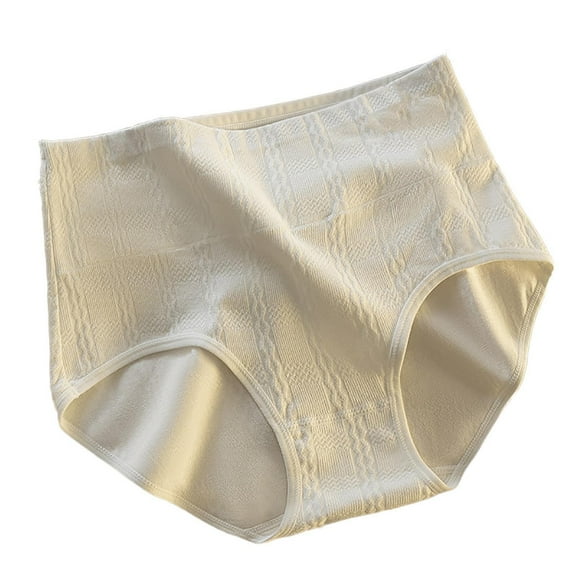 Nfurl Womens Leakproof Briefs Panties Soft Stretch High Waist Cotton Heavy Flow Leakproof Period Underwear Comfort Ladies Panties White L