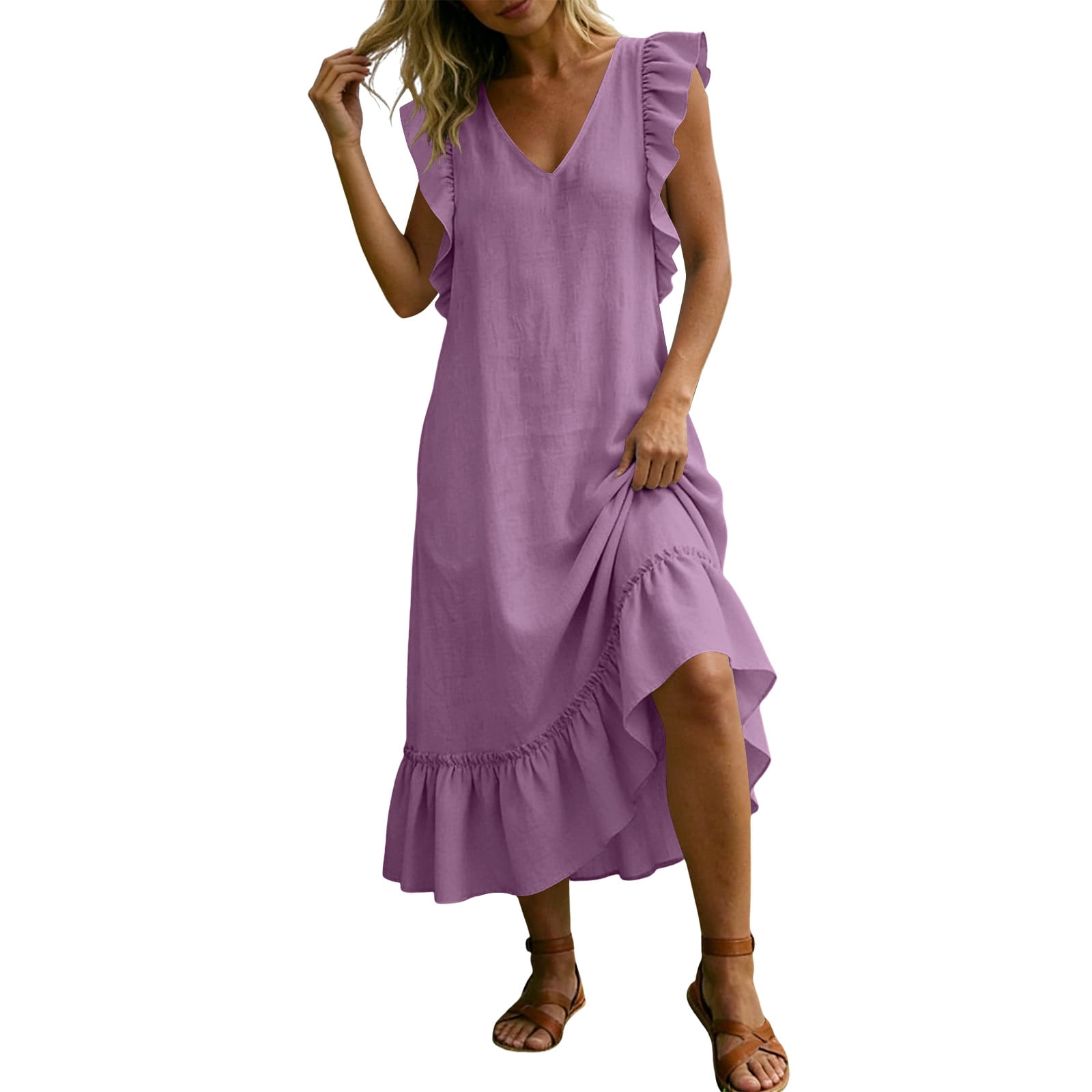 purple floral dress for women Lilac