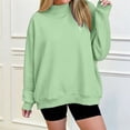 thumbnail image 1 of Nfurl Womens Mock Neck Sweatshirt Oversized Long Sleeve Pullover Tops Loose Fit Casual Trendy Going Out Ladies Sweatshirts Green,XL, 1 of 8