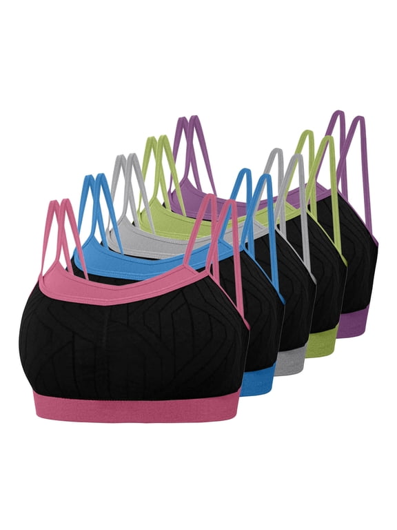 Womens Spaghetti Strap Sports Bras Multi Pack Wireless Bra for Women 5 Pack Seamless Comfort Yoga Bras Support Running Workout Bra Multicolor XL