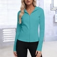 thumbnail image 1 of Nfurl Womens UV Protection Jackets with Hooded Lightweight Workout Running Athletic Jacket Breathable Summer Cooling Outdoor Sun Jackets Sky Blue,Size XXXXL, 1 of 7