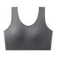 thumbnail image 1 of Nfurl Womens Wireless Bras Wide Strap Sewn in Pad Wireless Sports Bra Supportive Push up Workout Yoga Bras Gray,Free Size, 1 of 6