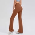 thumbnail image 1 of Nfurl Womens Yoga Pants no Front Seam High Waisted Bootcut Leggings Tummy Control Workout Fitness Flare Yoga Legging Coffee S, 1 of 4