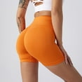 thumbnail image 1 of Nfurl Yoga Shorts for Women Butt Lifting High Waisted Biker Shorts Stretchy Tummy Control Workout Gym Shorts Orange,L, 1 of 3