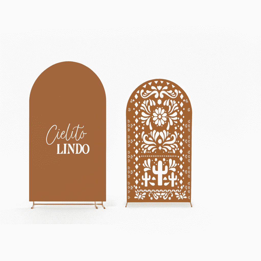 Ngardk 2 Pcs Cielito Lindo Arch Backdrop Cover for Mexican Baby Show, Wedding Party Decorations6ft and 7.2ft