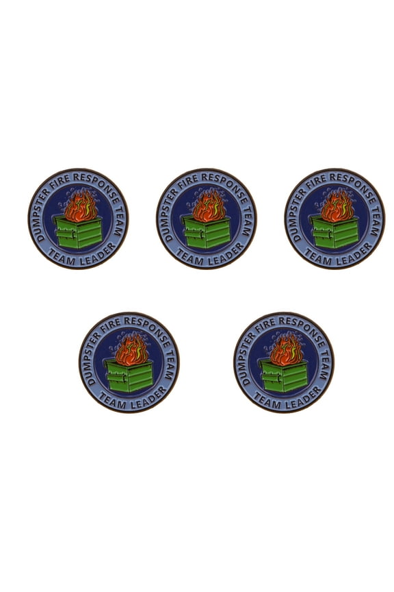 5Pcs Funny Dumpster Fire Response Team Pin, Dumpster Fire Enamel Pins