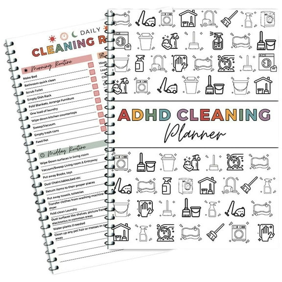 Ngardk Adhd Cleaning Planner and Organizing Planner Cleaning Schedule and Checklist for Adults