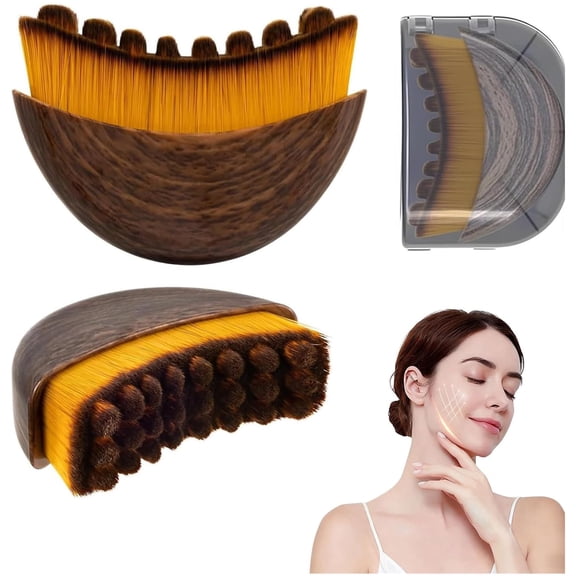Ngardk Lymphatic Contour Face Brush, Contour Face Brush for Lymphatic Drainage, Ergonomically Designed