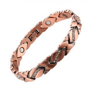 Ngardk Magnetic Copper Bracelets for Women, 3X Strength 99.99% Solid Copper Bracelets